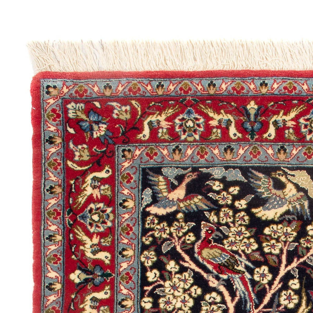 Persisk matta - Isfahan - Premium - 98 x 70 cm - mörkblå