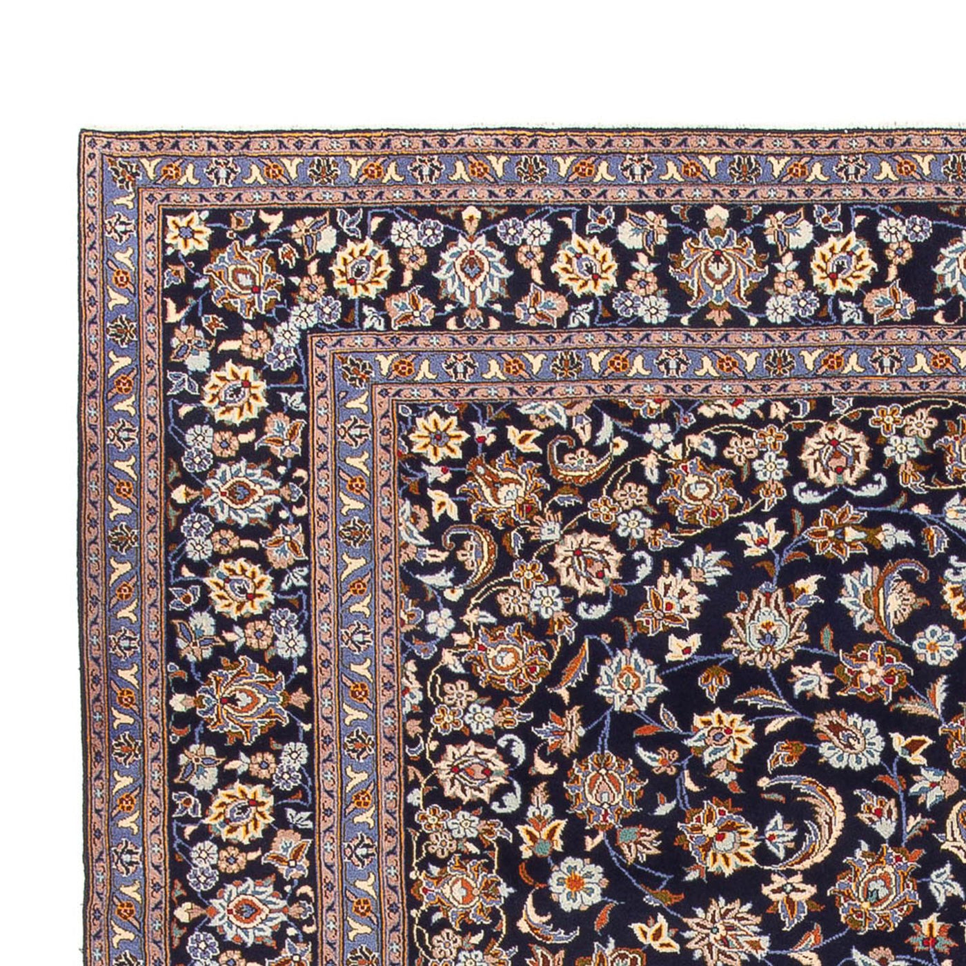 Persiska mattor - Keshan - 395 x 292 cm - mörkblå