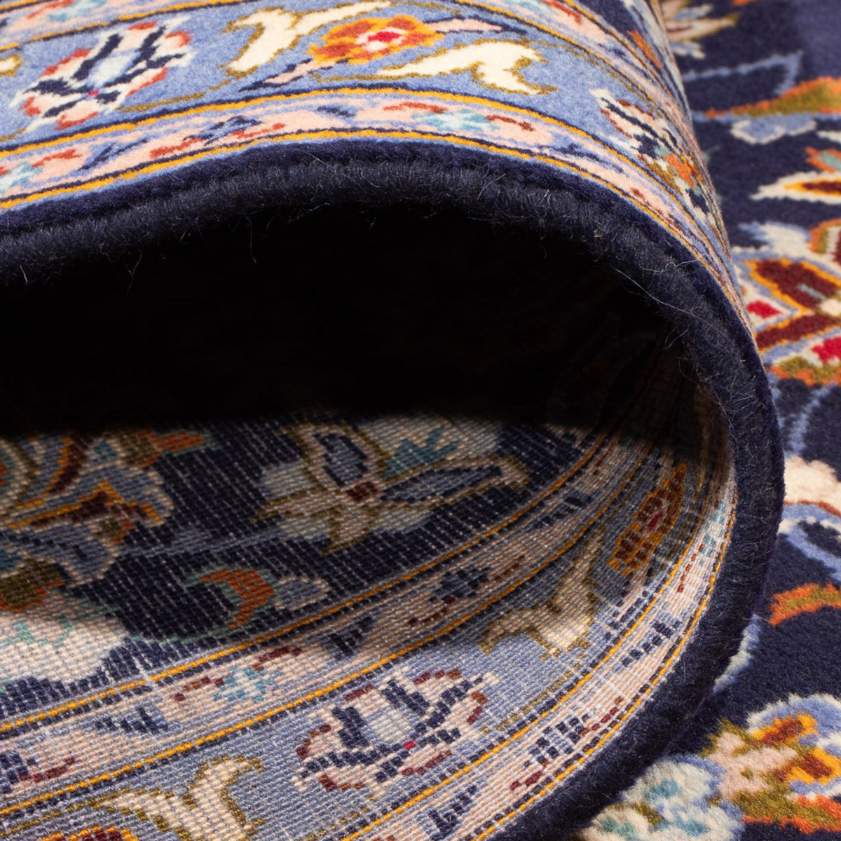 Persiska mattor - Keshan - 395 x 292 cm - mörkblå