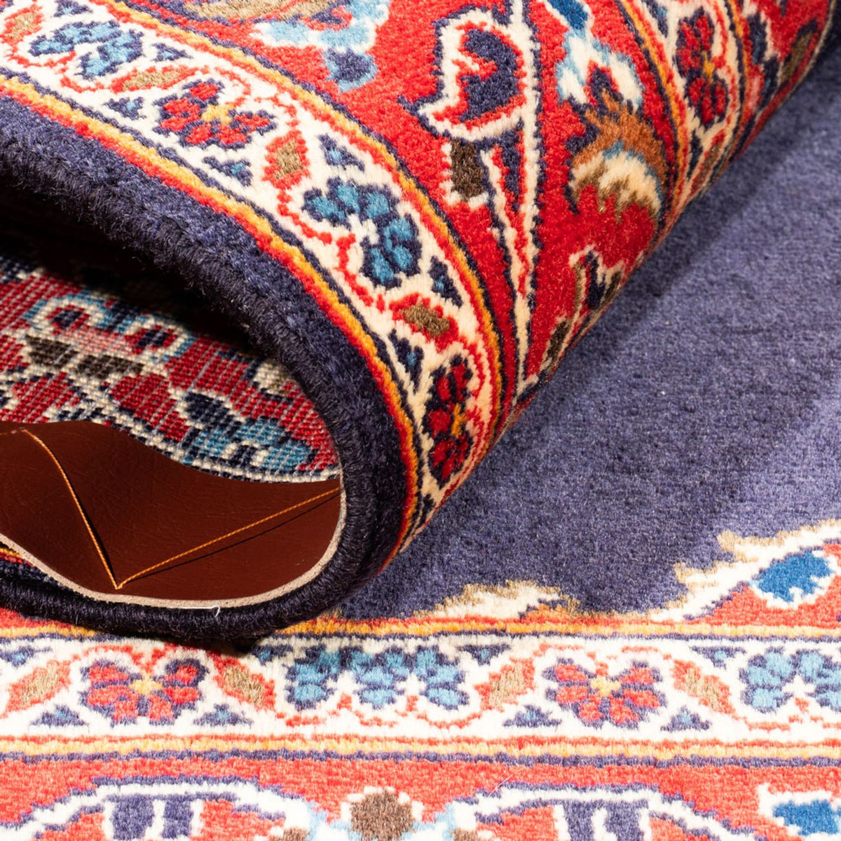 Persiska mattor - Keshan - 142 x 90 cm - mörkblå