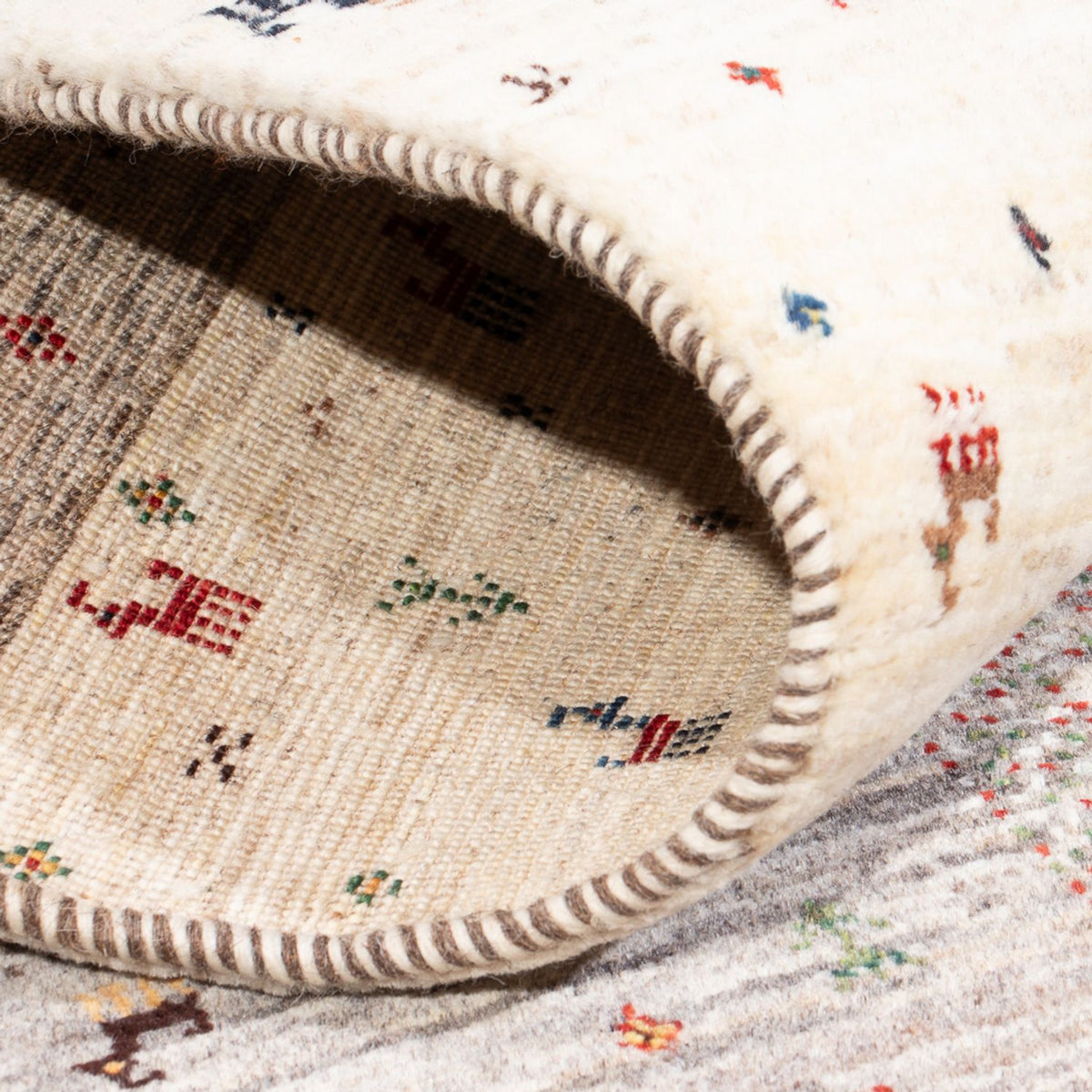 Gabbeh-matta - Loribaft Persian - 128 x 86 cm - flerfärgad