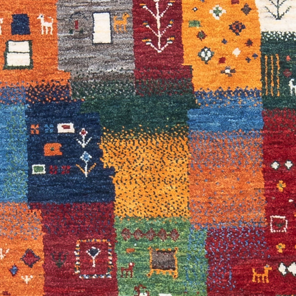 Gabbeh-matta - Loribaft Persian - 129 x 86 cm - flerfärgad