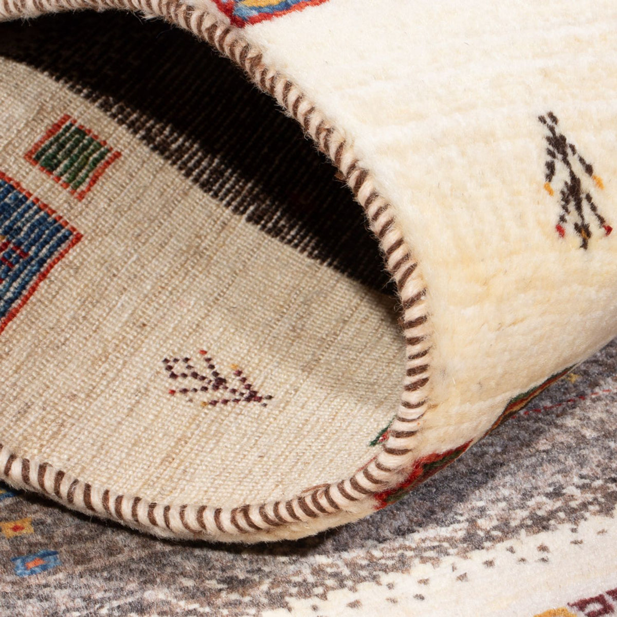 Gabbeh-matta - Loribaft Persian - 126 x 84 cm - flerfärgad