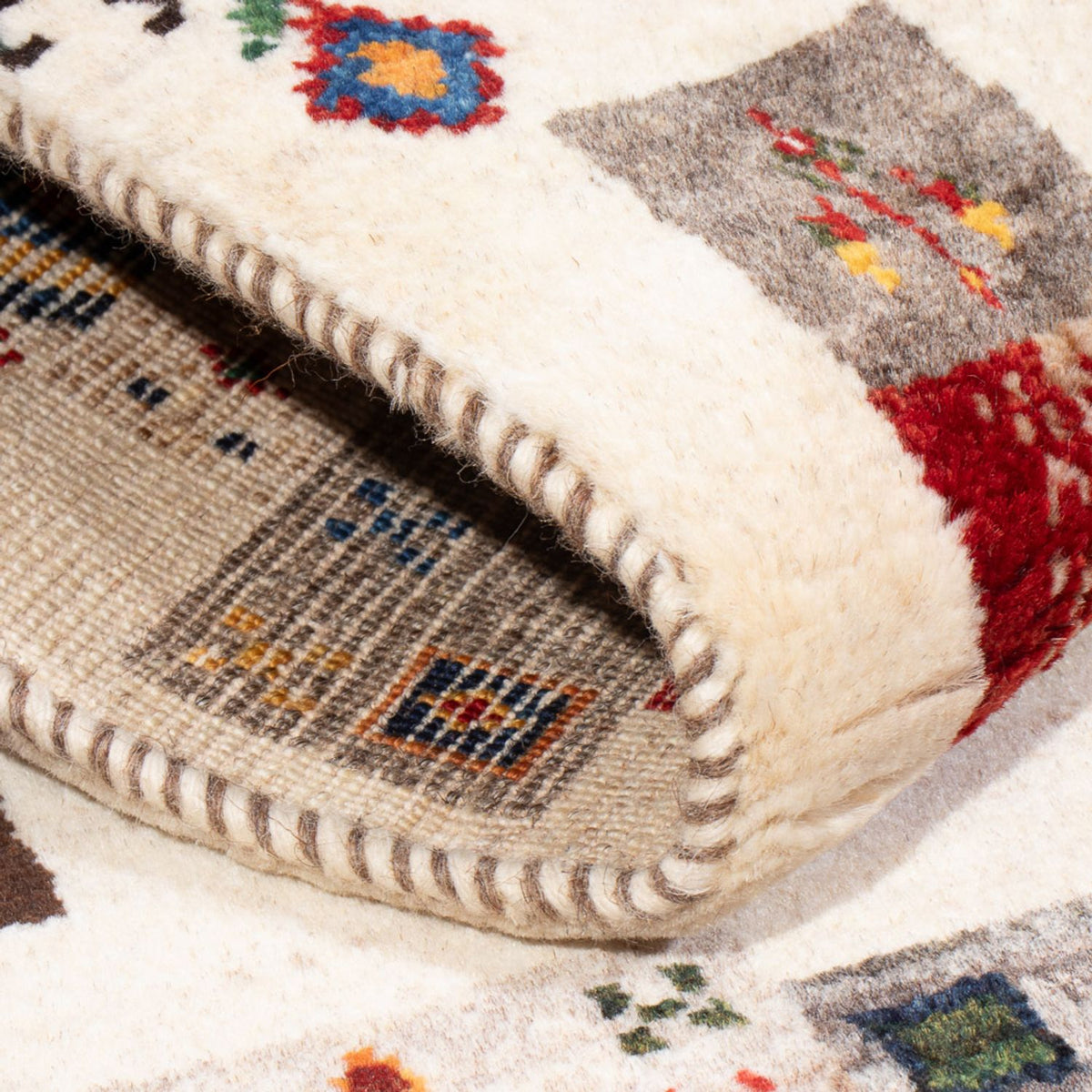 Gabbeh-matta - Loribaft Persian - 126 x 88 cm - flerfärgad