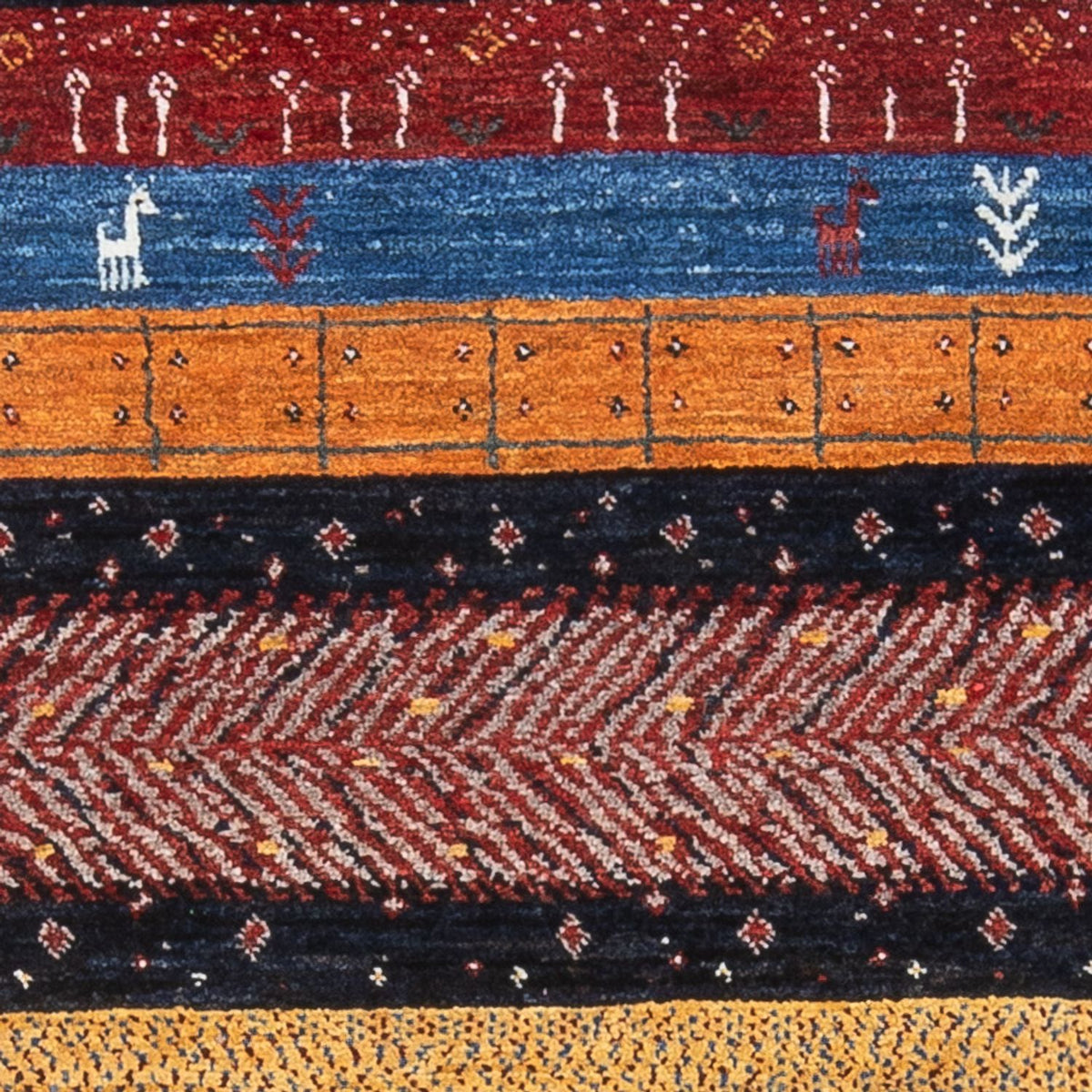 Gabbeh-matta - Loribaft Persian - 135 x 87 cm - flerfärgad