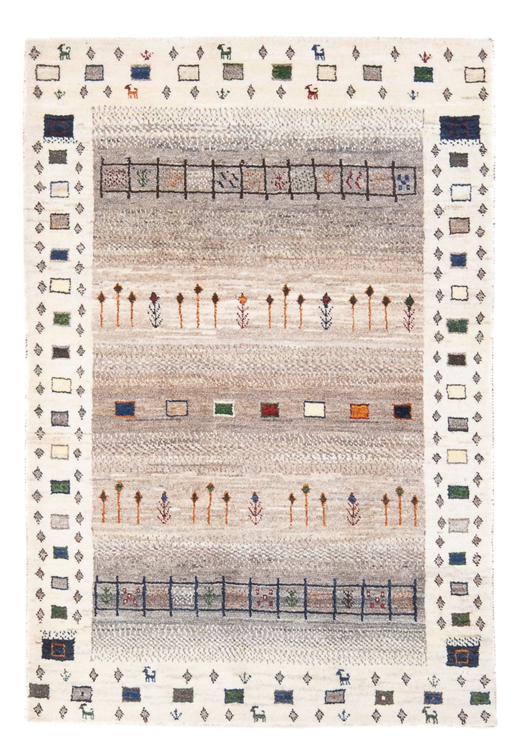 Gabbeh-matta - Loribaft Persian - 134 x 86 cm - flerfärgad