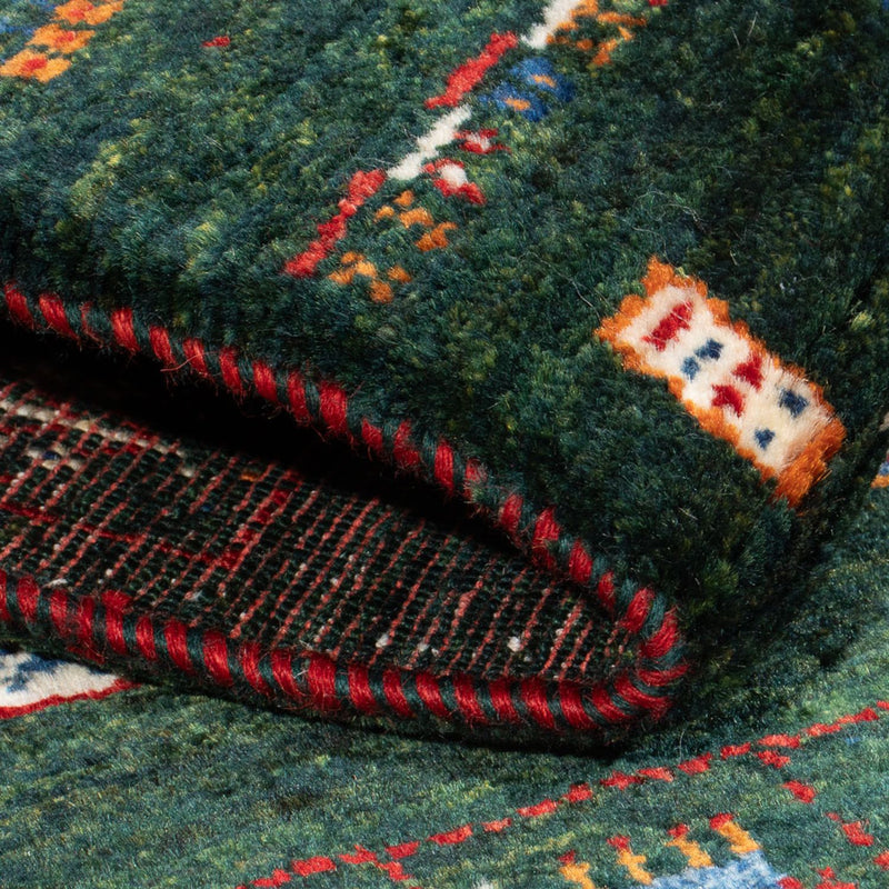 Gabbeh-matta - Loribaft Persian - 136 x 85 cm - mörkgrön