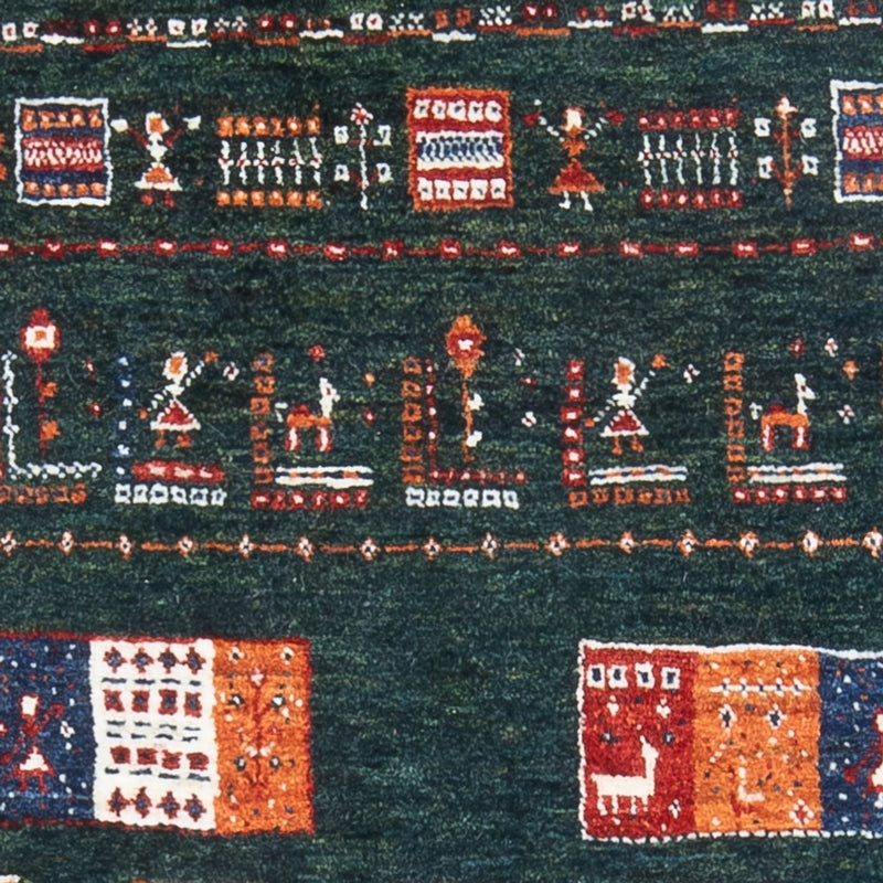 Gabbeh-matta - Loribaft Persian - 135 x 85 cm - mörkgrön