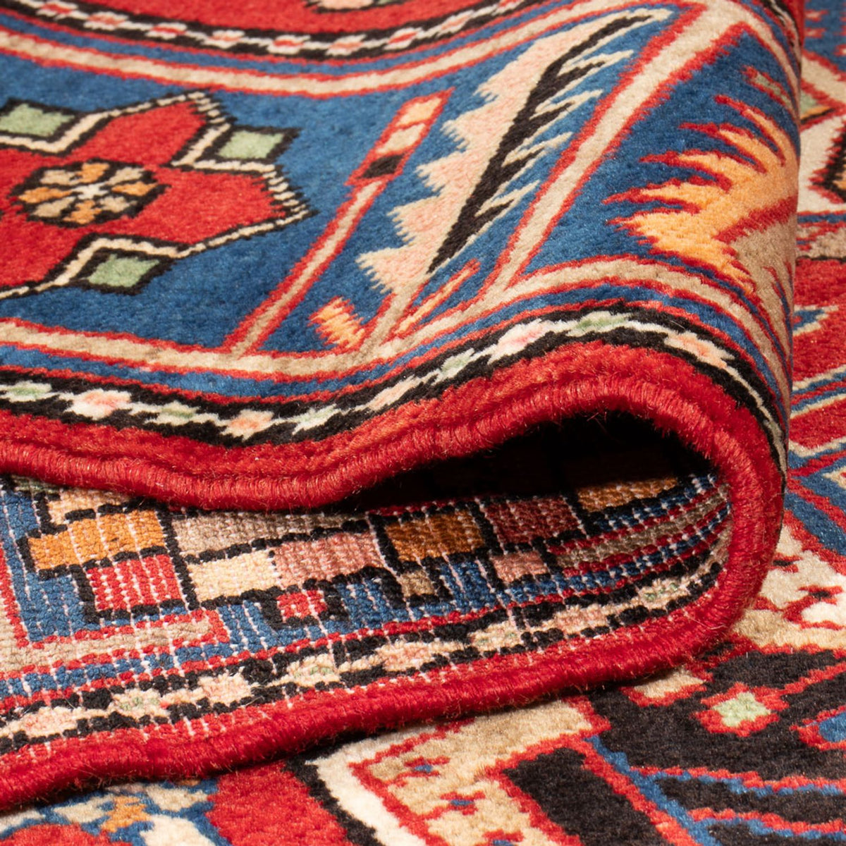 Persisk matta - Nomadic - 200 x 147 cm - bordeaux röd