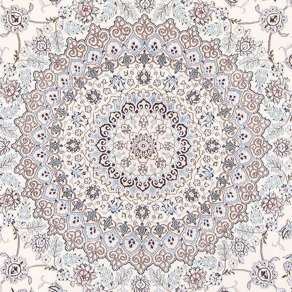 Persisk matta - Nain - Premium runt  - 247 x 247 cm - grädde