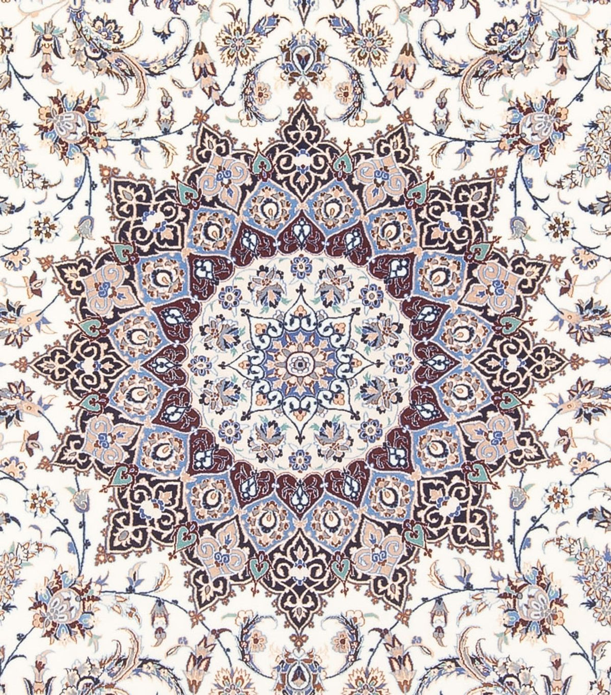 Persisk matta - Nain - Premium kvadrat  - 308 x 308 cm - grädde