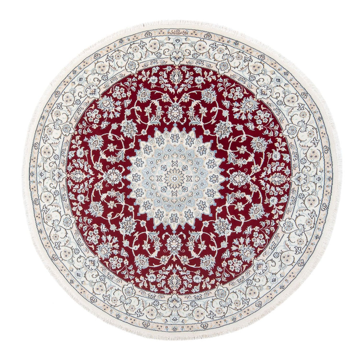 Persisk matta - Nain - Premium runt  - 150 x 150 cm - röd