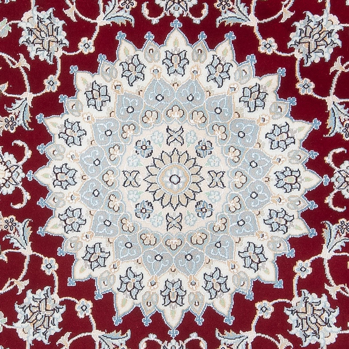 Persisk matta - Nain - Premium runt  - 150 x 150 cm - röd