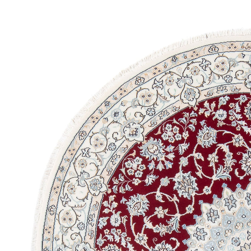 Persisk matta - Nain - Premium runt  - 150 x 150 cm - röd