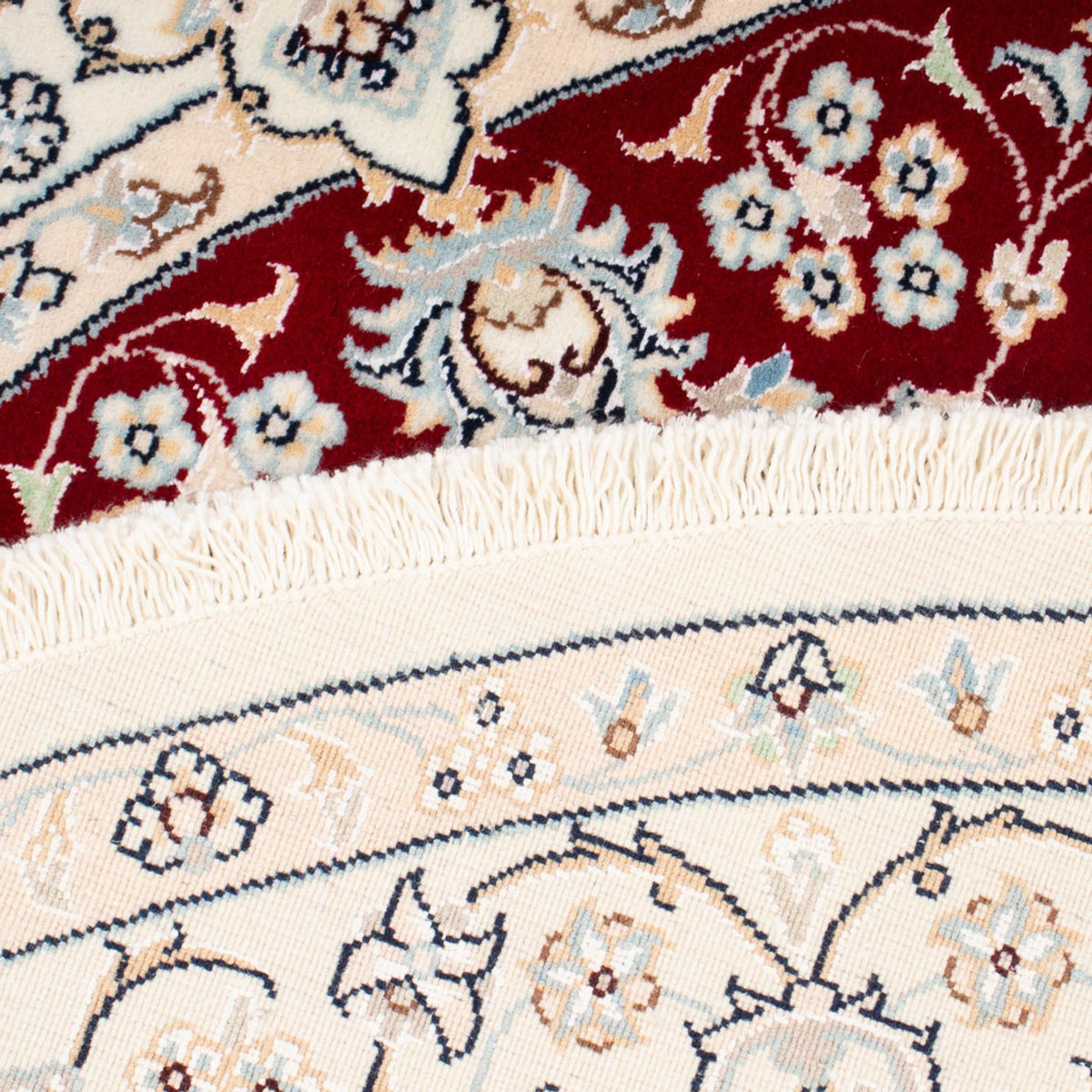 Persisk matta - Nain - Premium runt  - 150 x 150 cm - röd