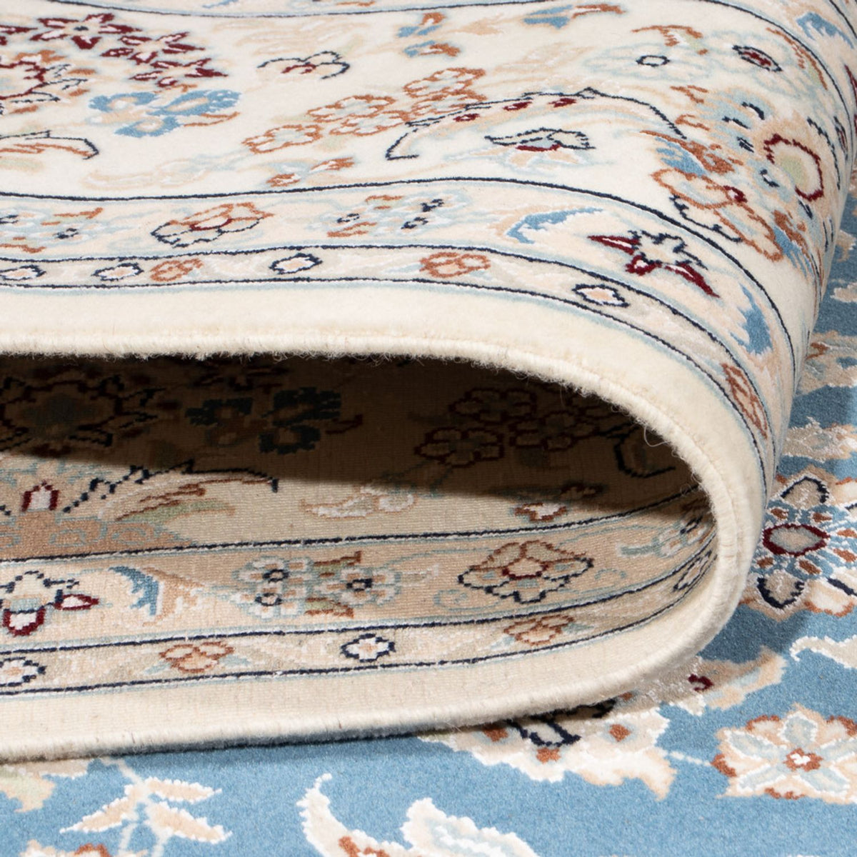 Persisk matta - Nain - 304 x 198 cm - ljusblå