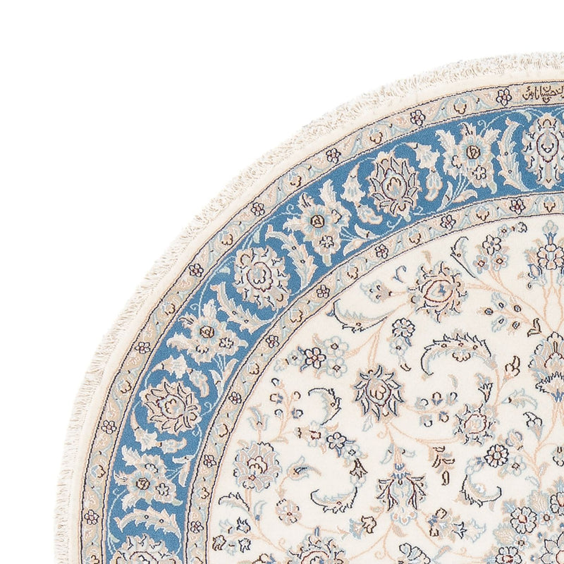 Persisk matta - Nain - Premium runt  - 150 x 150 cm - grädde