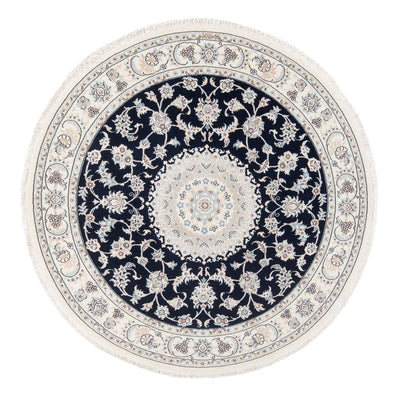 Persisk matta - Nain - Premium runt  - 150 x 150 cm - mörkblå