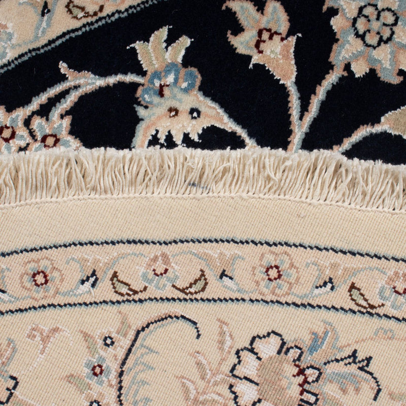 Persisk matta - Nain - Premium runt  - 150 x 150 cm - mörkblå