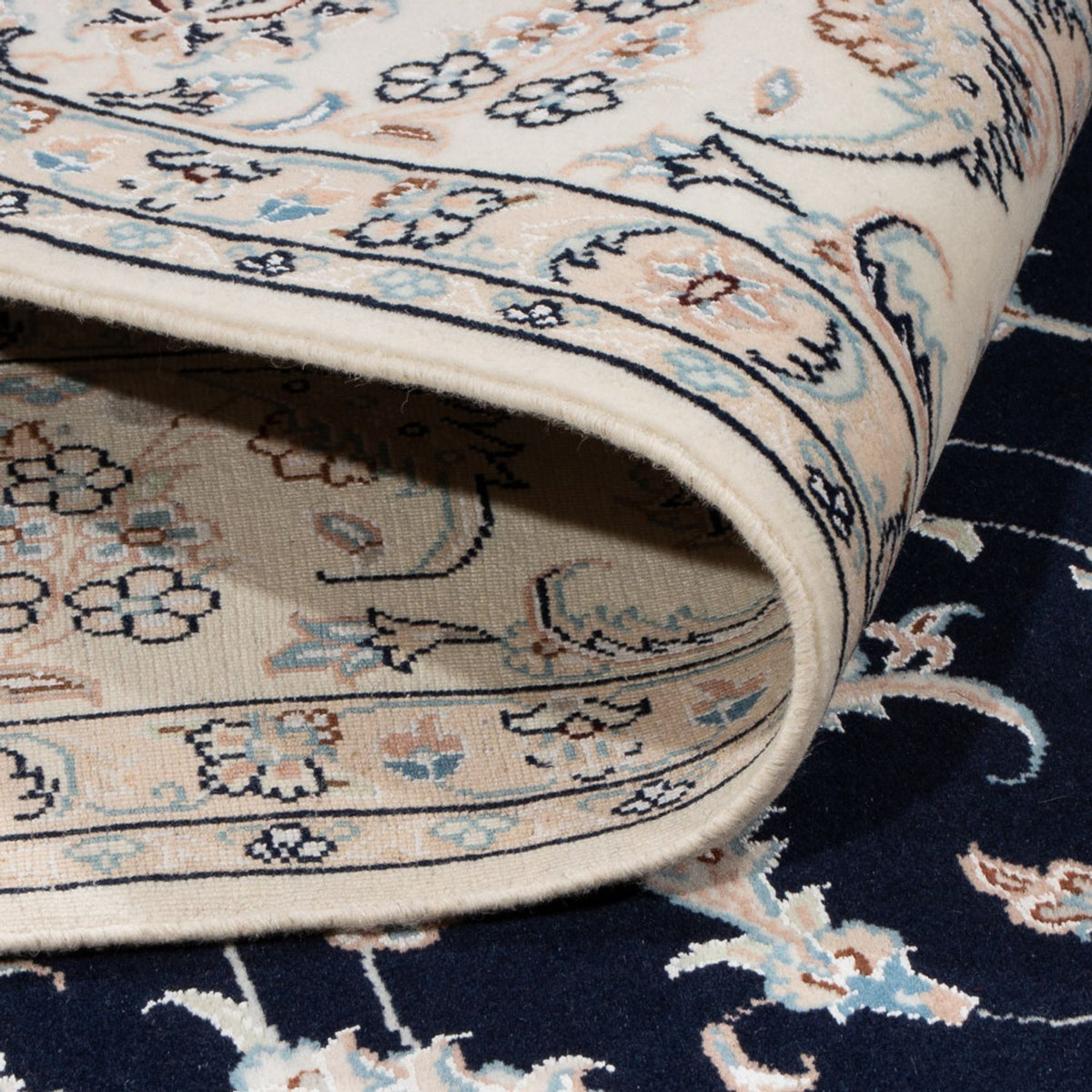 Persisk matta - Nain kvadrat  - 213 x 200 cm - mörkblå