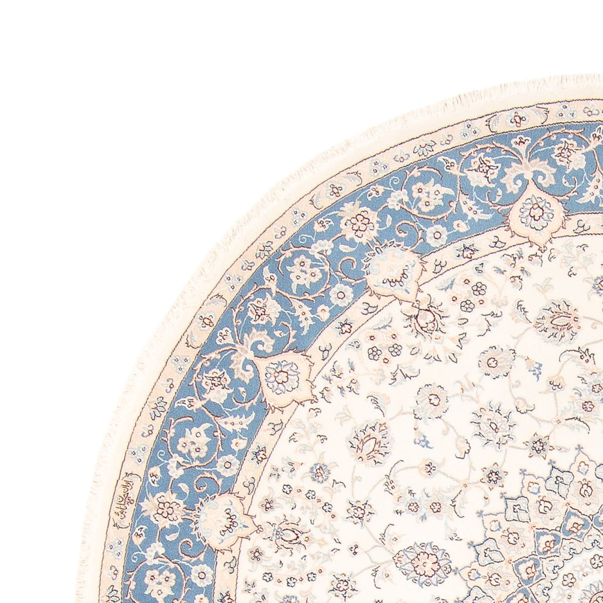 Persisk matta - Nain runt  - 200 x 200 cm - grädde