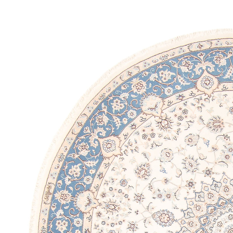 Persisk matta - Nain runt  - 200 x 200 cm - grädde