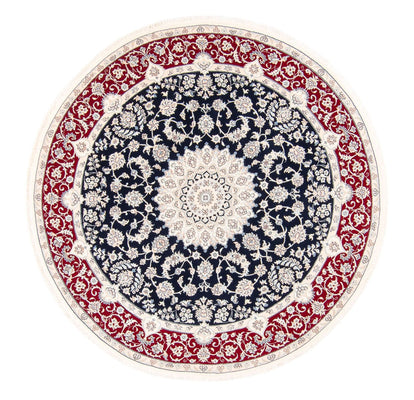 Persisk matta - Nain runt  - 200 x 200 cm - mörkblå