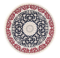 Persisk matta - Nain runt  - 200 x 200 cm - mörkblå