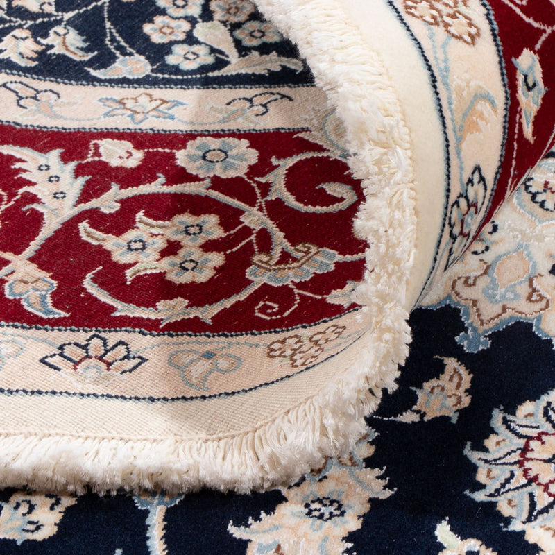 Persisk matta - Nain runt  - 200 x 200 cm - mörkblå