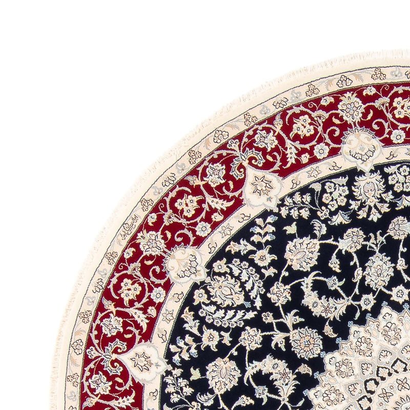 Persisk matta - Nain runt  - 200 x 200 cm - mörkblå