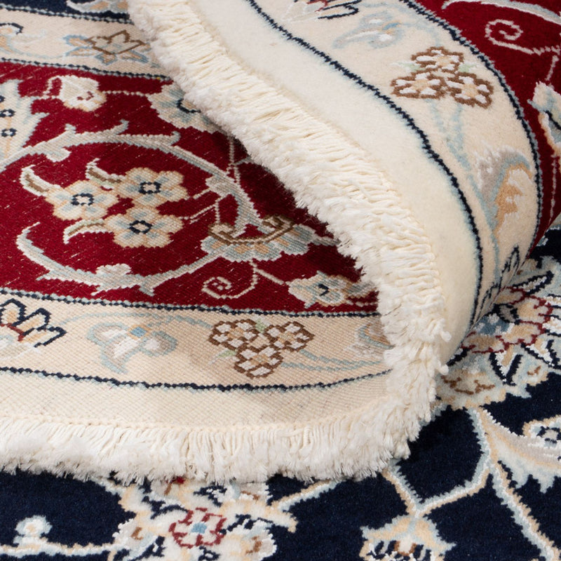 Persisk matta - Nain runt  - 200 x 200 cm - mörkblå