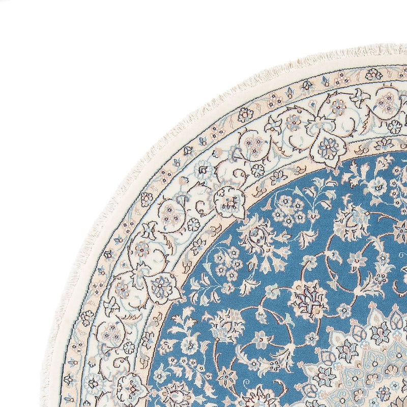 Persisk matta - Nain - Premium runt  - 157 x 150 cm - blå