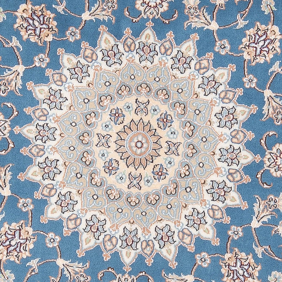 Persisk matta - Nain - Premium runt  - 154 x 151 cm - blå