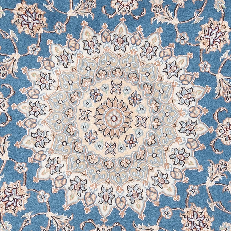 Persisk matta - Nain - Premium runt  - 154 x 151 cm - blå