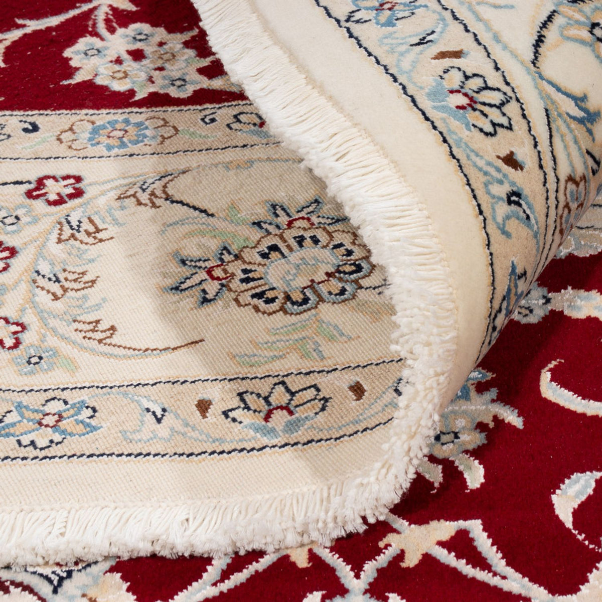 Persisk matta - Nain runt  - 200 x 200 cm - röd