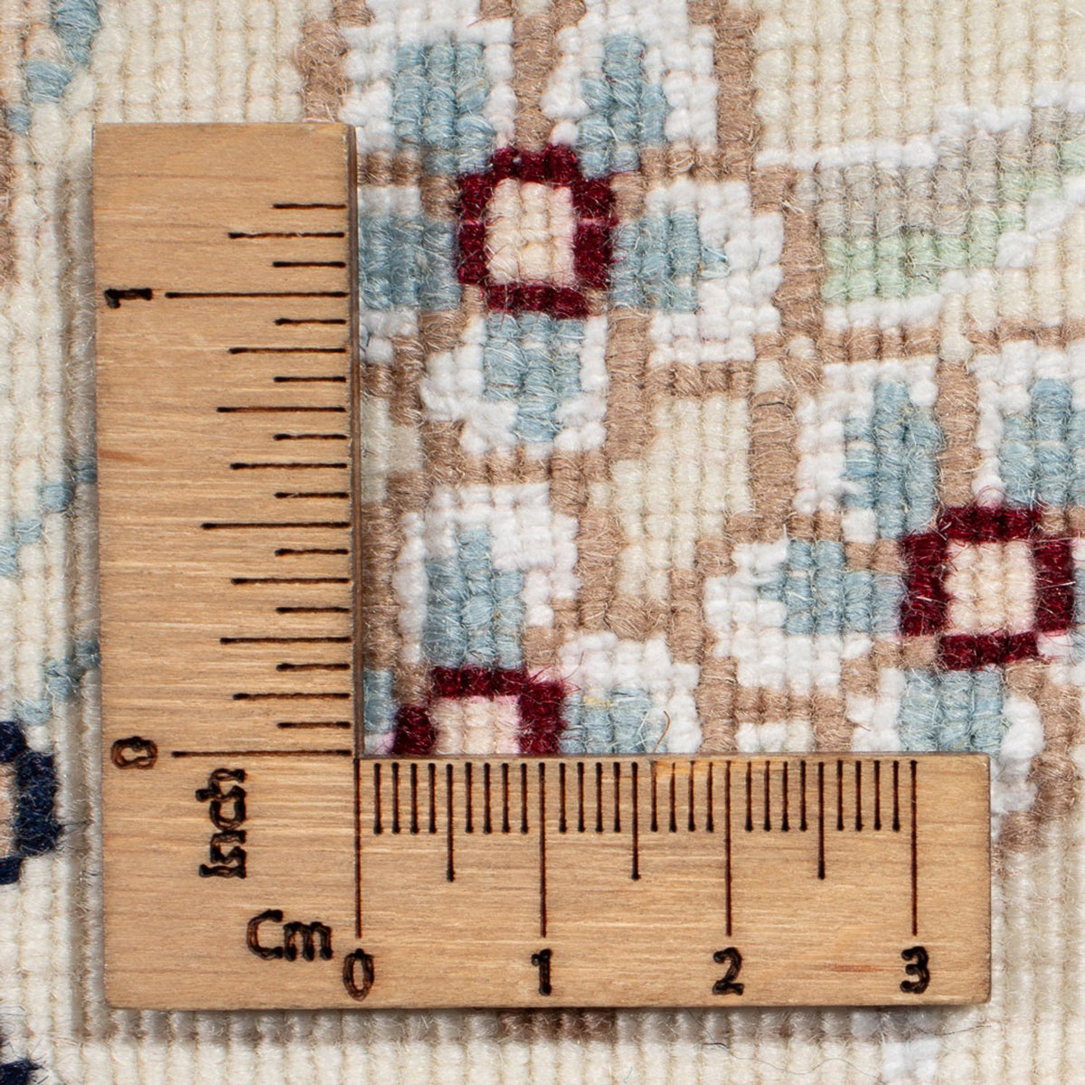 Persisk matta - Nain runt  - 200 x 200 cm - bensinblå