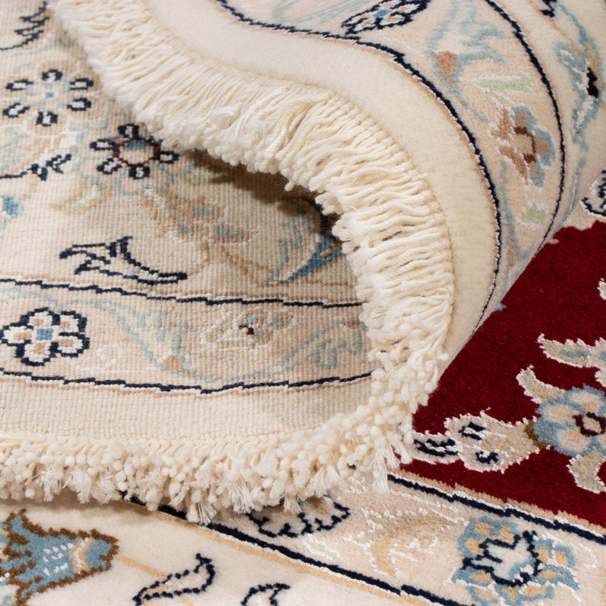 Persisk matta - Nain runt  - 200 x 200 cm - röd