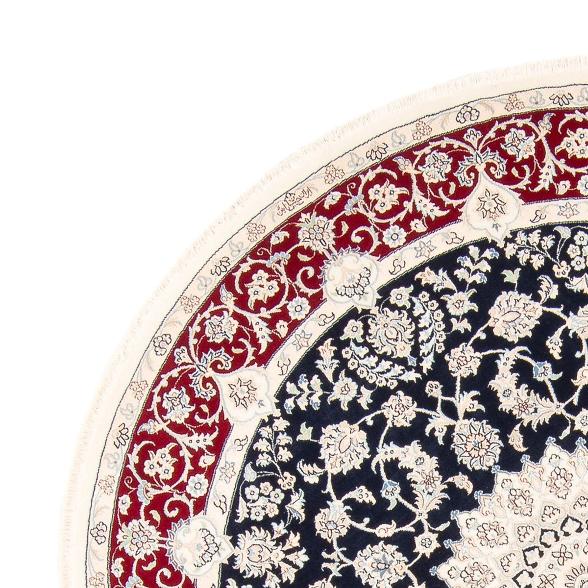Persisk matta - Nain runt  - 204 x 195 cm - mörkblå
