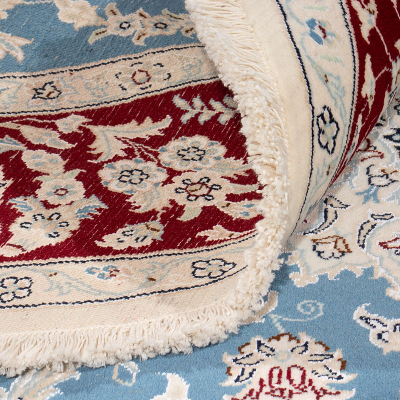 Persisk matta - Nain runt  - 200 x 200 cm - ljusblå