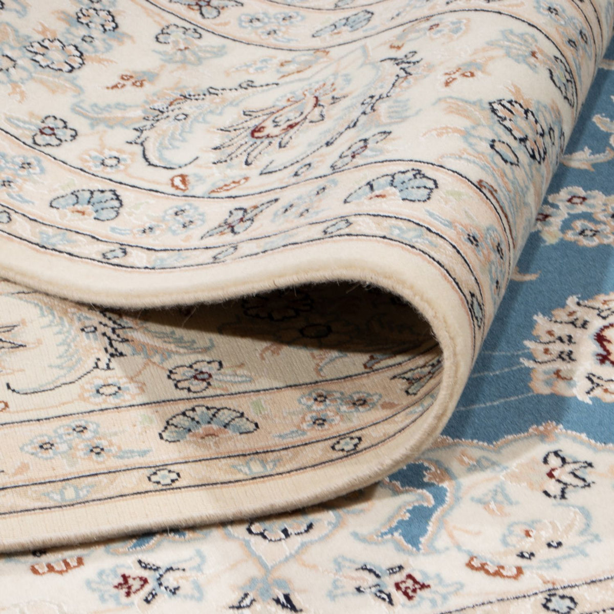 Persisk matta - Nain kvadrat  - 252 x 248 cm - ljusblå