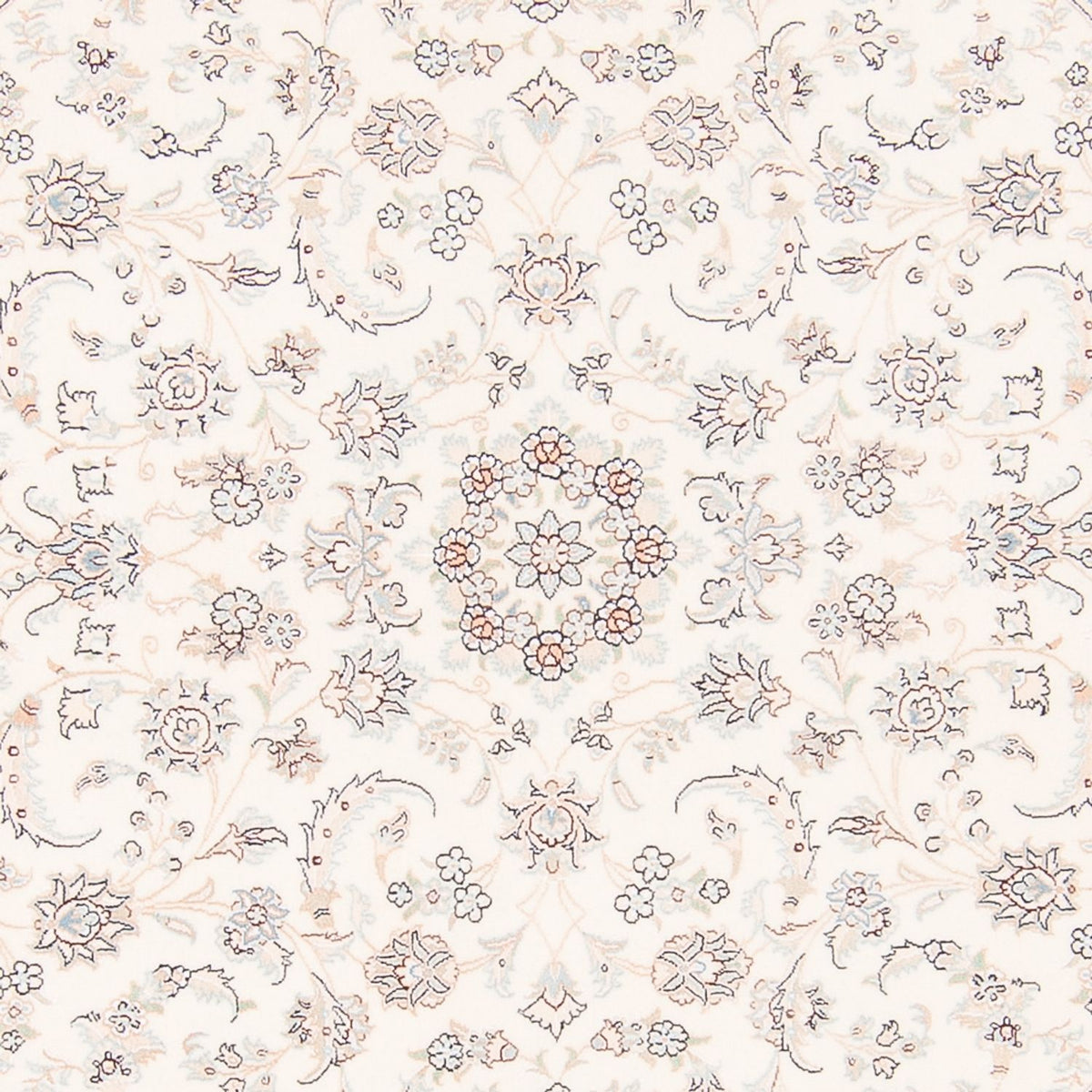 Persisk matta - Nain runt  - 200 x 200 cm - grädde