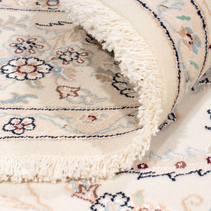 Persisk matta - Nain runt  - 200 x 200 cm - grädde