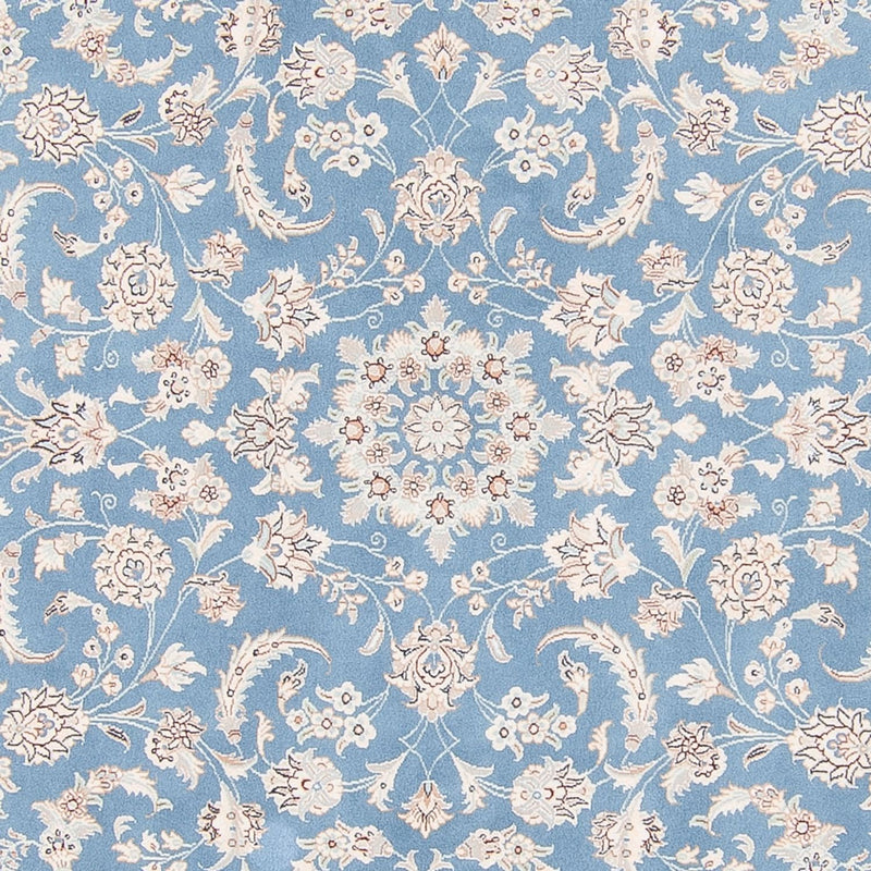 Persisk matta - Nain runt  - 200 x 200 cm - ljusblå