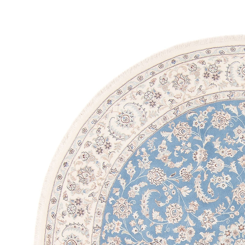 Persisk matta - Nain runt  - 200 x 200 cm - ljusblå