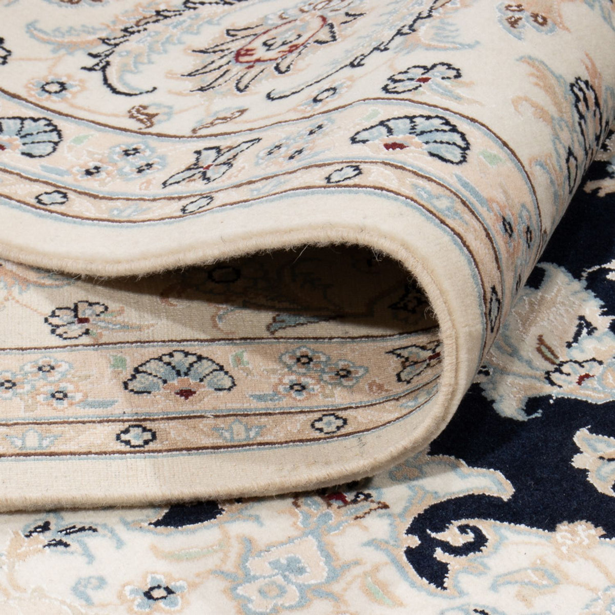 Persisk matta - Nain kvadrat  - 259 x 247 cm - mörkblå