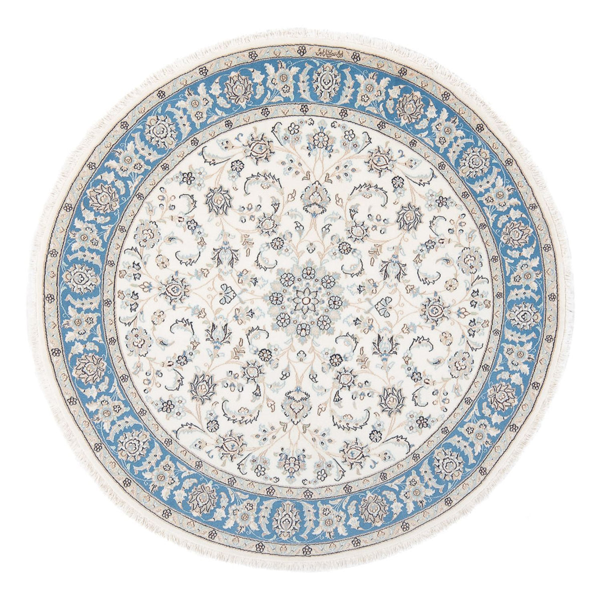 Persisk matta - Nain - Premium runt  - 148 x 149 cm - grädde