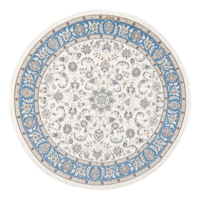 Persisk matta - Nain - Premium runt  - 148 x 149 cm - grädde