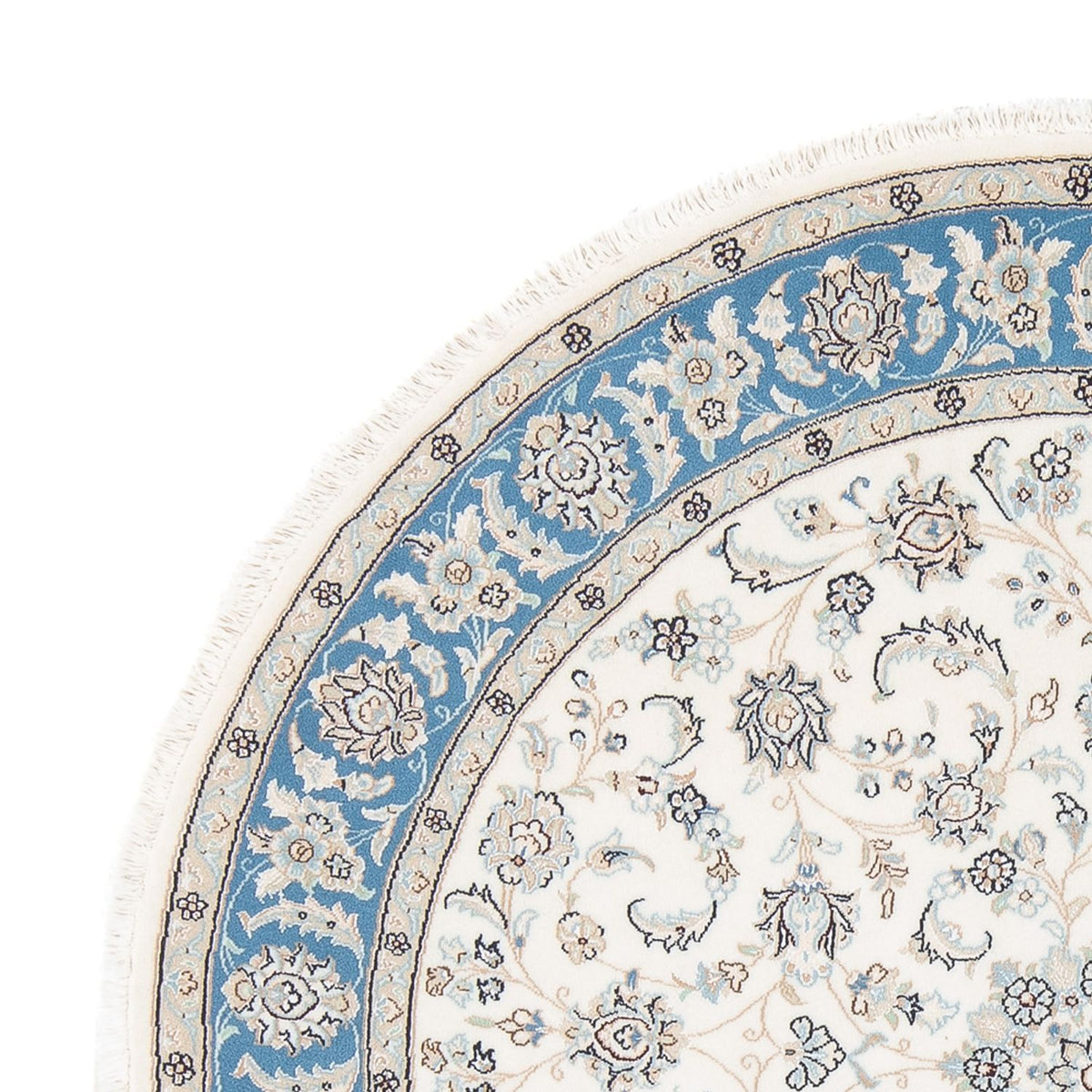 Persisk matta - Nain - Premium runt  - 148 x 149 cm - grädde