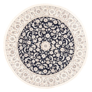 Persisk matta - Nain runt  - 202 x 202 cm - mörkblå