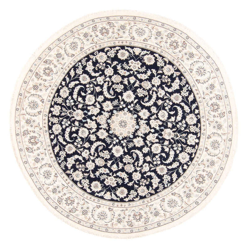 Persisk matta - Nain runt  - 202 x 202 cm - mörkblå
